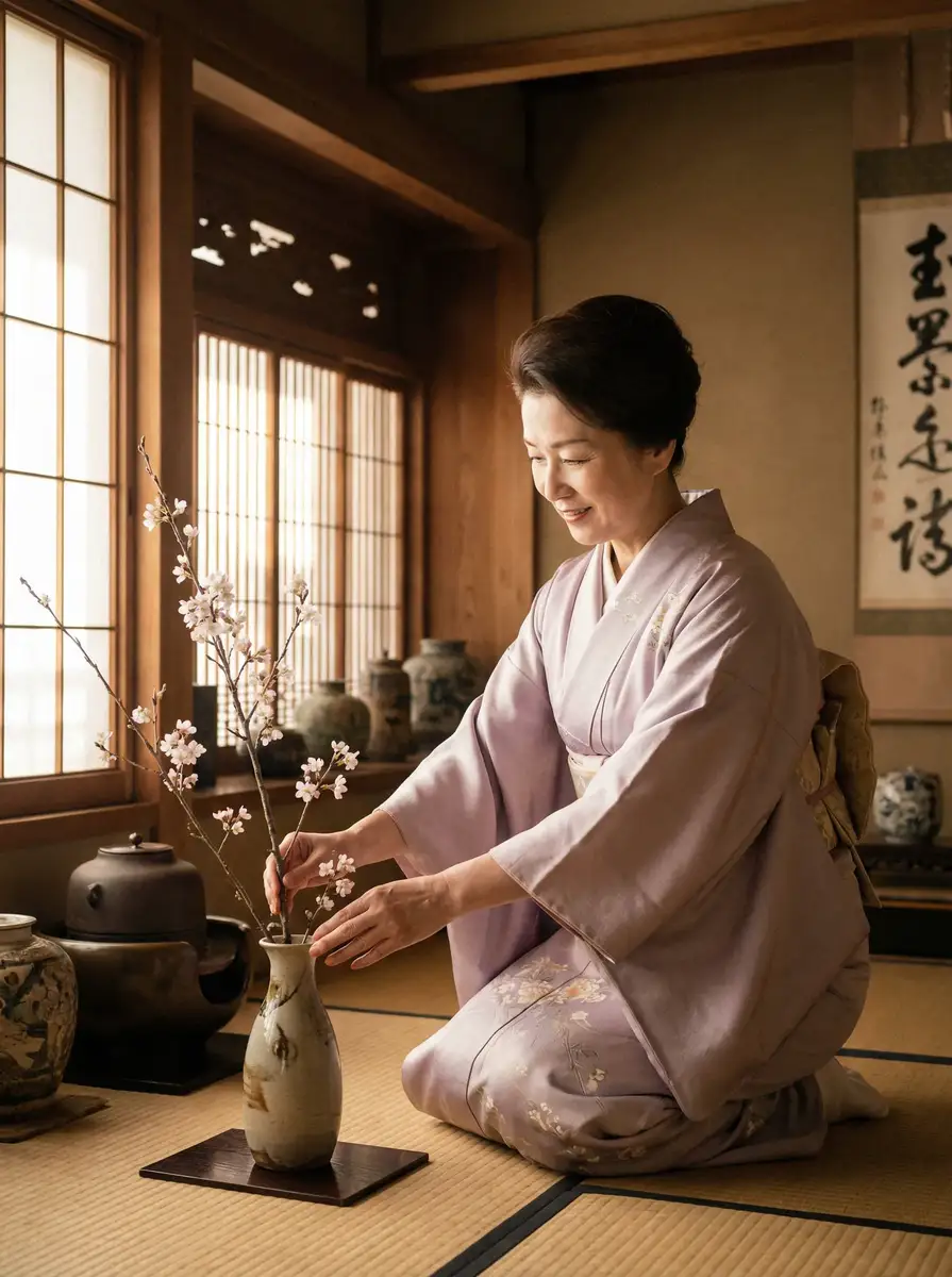 一位优雅的 今日吃瓜-今日吃瓜高清播放~今日吃瓜独家资源站 在和室中插花